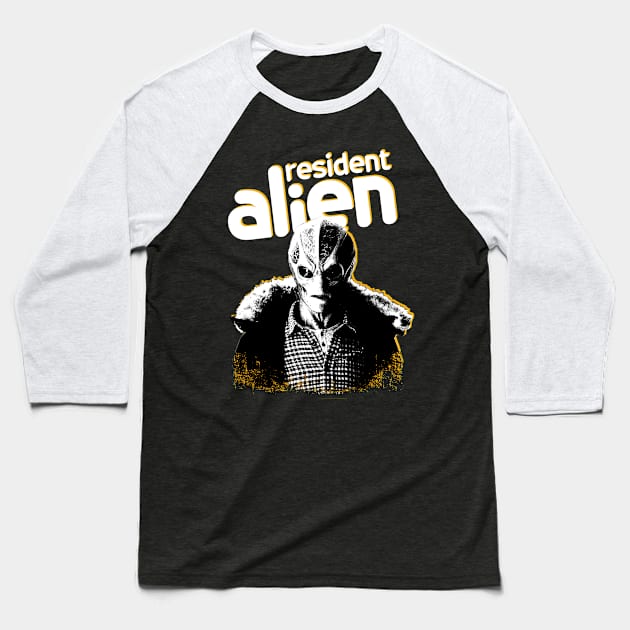 Resident-Alien Baseball T-Shirt by Distiramoth